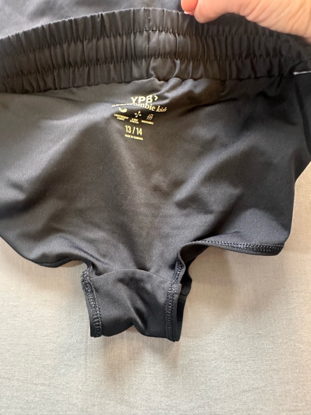 abercrombie kids Black Athletic Shorts with Logo Print - Picture 7 of 7